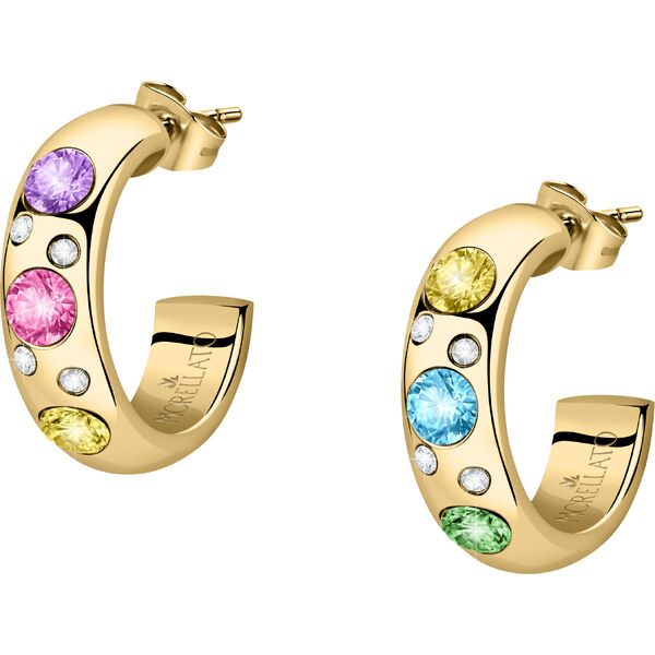 Morellato Pozlátené kruhové náušnice s kryštálmi Poetica SAUZ02 66594760