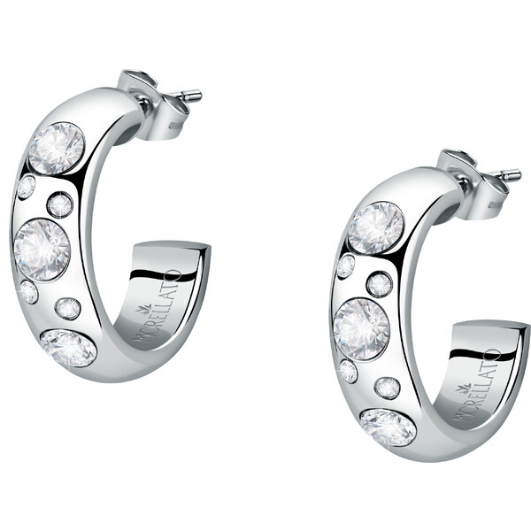 Morellato Oceľové kruhové náušnice s kryštálmi Poetica SAUZ20 66725658