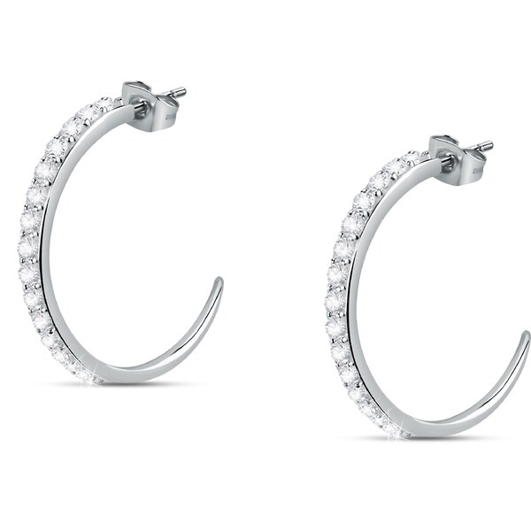 Morellato Blyštivé oceľové kruhové náušnice Poetica SAUZ33 66725653