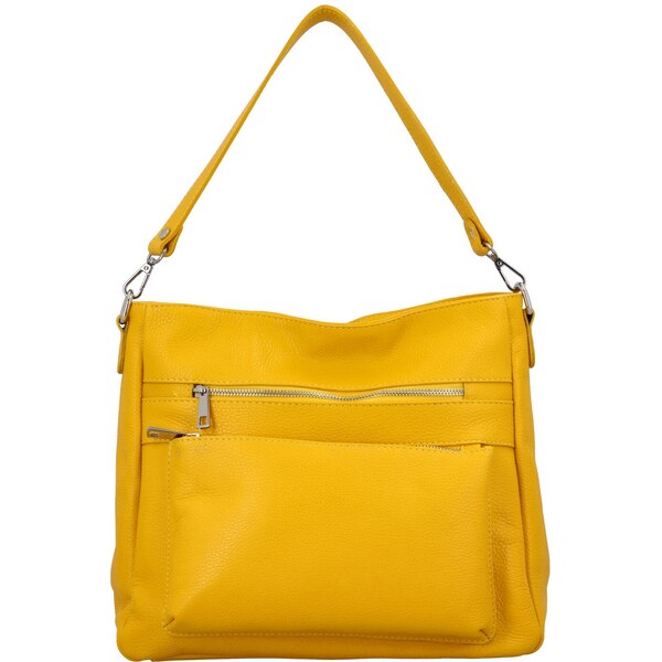 Delami Vera Pelle Dámska kožená kabelka cez plece žltá - Delami Jody 35413226