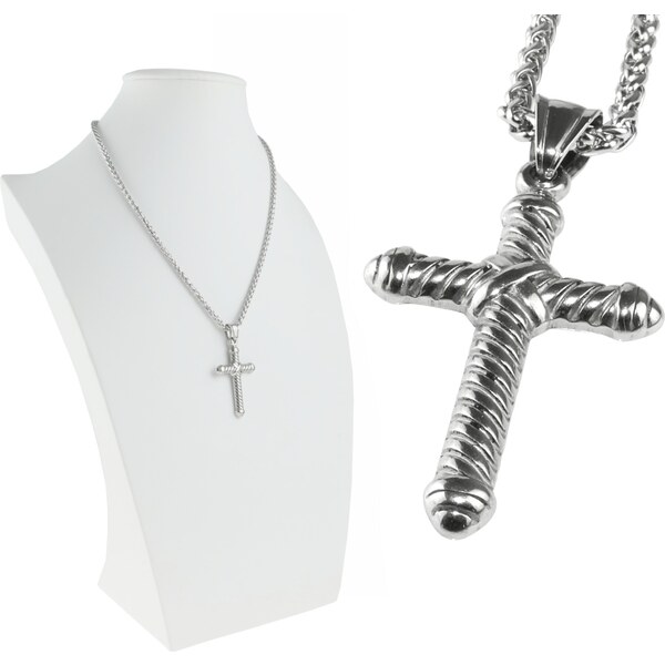 CITY STORM Retiazka s príveskom kríž v pletenom vzore 66889219