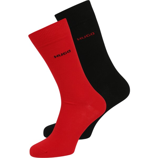 HUGO Ponožky červená / čierna 31375860