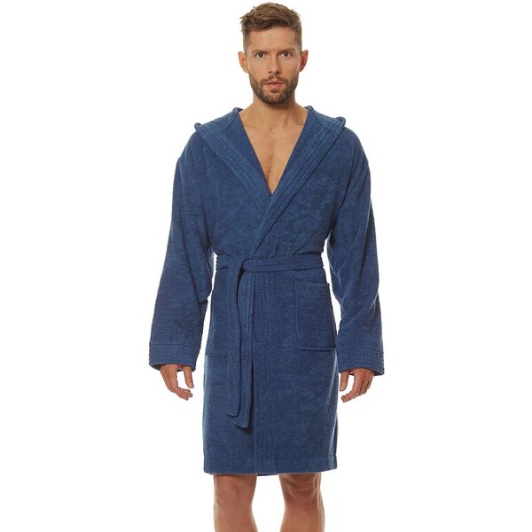 L&L Pánsky župan Leon modrý kratší 31371654