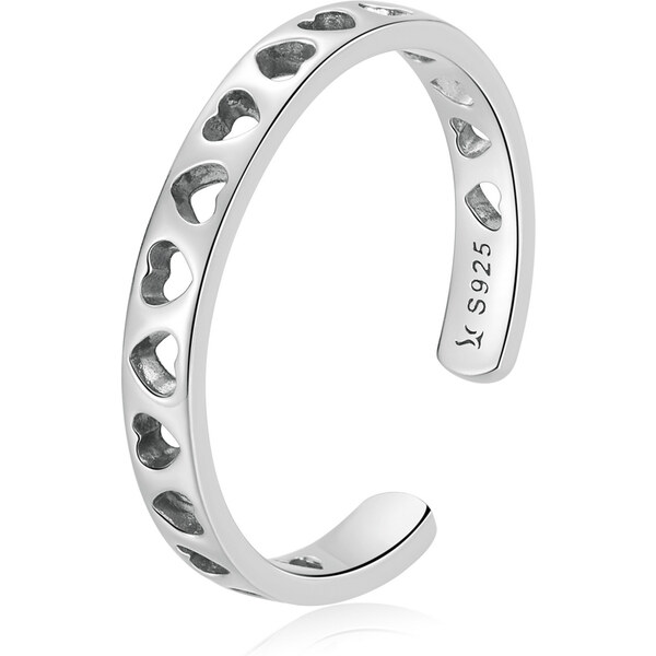 Olivie Strieborný srdiečkový prsteň 5844 31618963