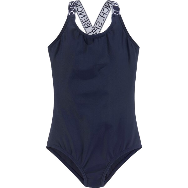 BENCH Jednodielne plavky námornícka modrá / biela 54229773