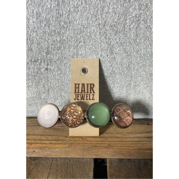 HAIR JEWELZ BY ELLE XL Paisley Green spona do vlasov 19207871