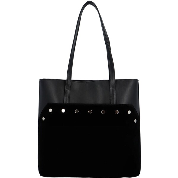 Dámska kabelka na rameno čierna/semiš - Carine Dinara čierna 51537342