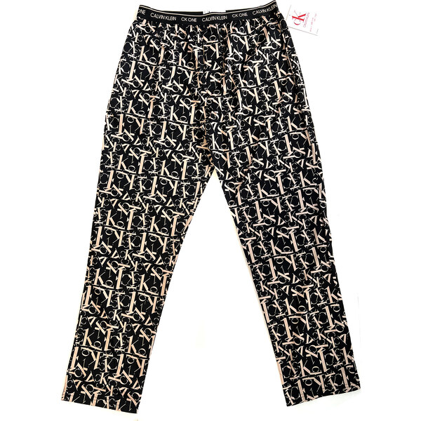 Pánske nohavice na spanie NM1869E 1BF čierno-béžové - Calvin Klein 31413109