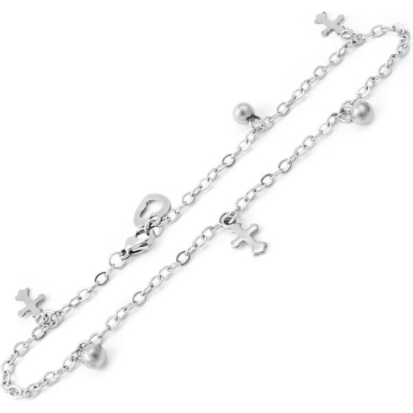 BM Jewellery Dámsky náramok z chirurgickej ocele krížik S113200050 31721325