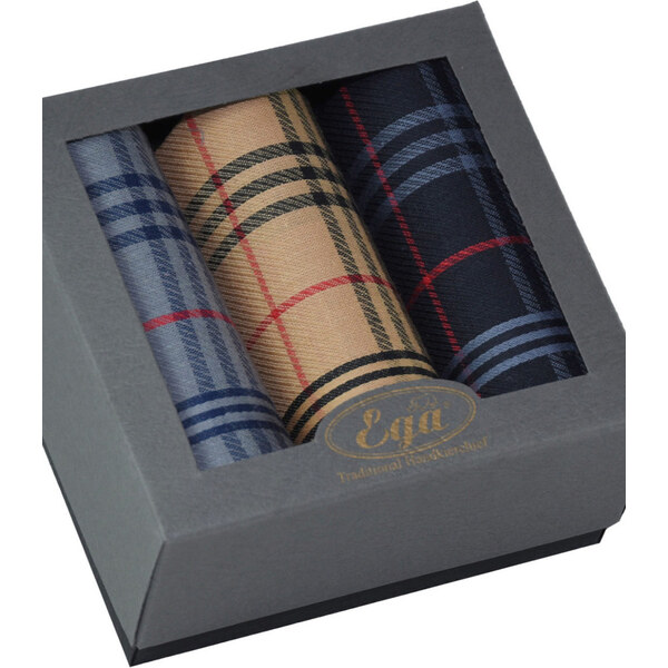 EGA Pánske vreckovky CH-857 kpl=3 ks 58196343