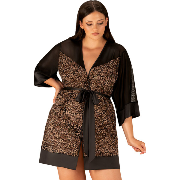 Dokonalý župan Allunes peignoir 2XL/3XL - Obsessive 31521589