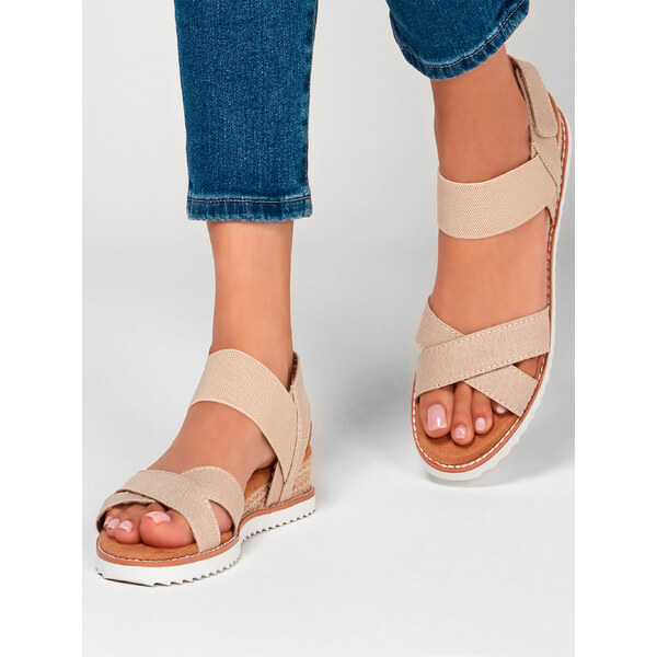 Dámske Sandále Skechers Desert Kiss Secret Picnic 33386/NAT Piesková 46771379