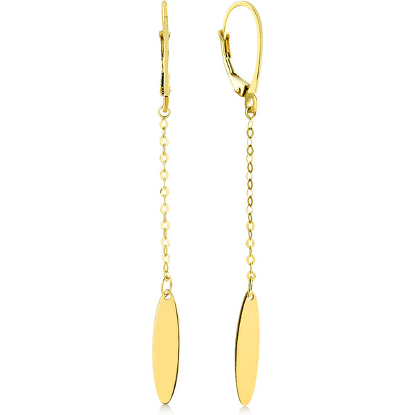 Lillian Vassago Jemné zlaté visiace náušnice LLV22-GER148Y 55327380