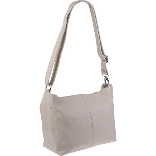 Béžová kožená talianska crossbody kabelka Batilda Beige Crema 382383