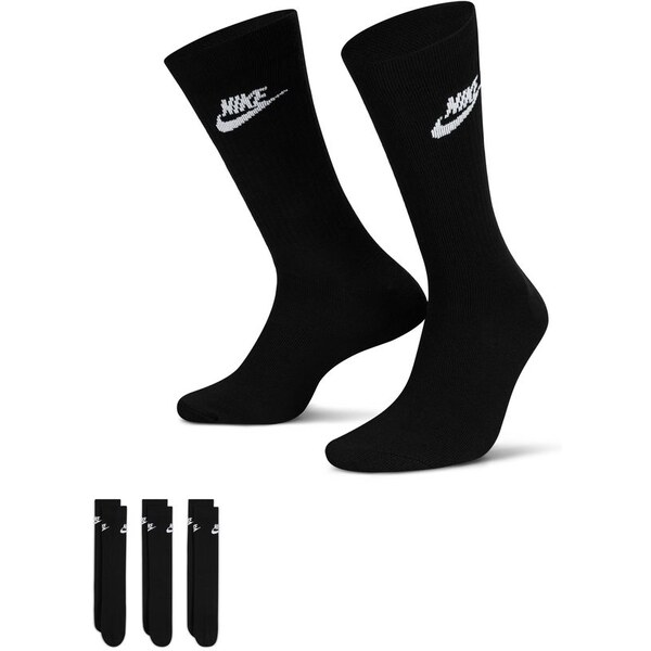 Nike Sportswear Everyday Essential Socks 3-Pack Black - Unisex - 66356862