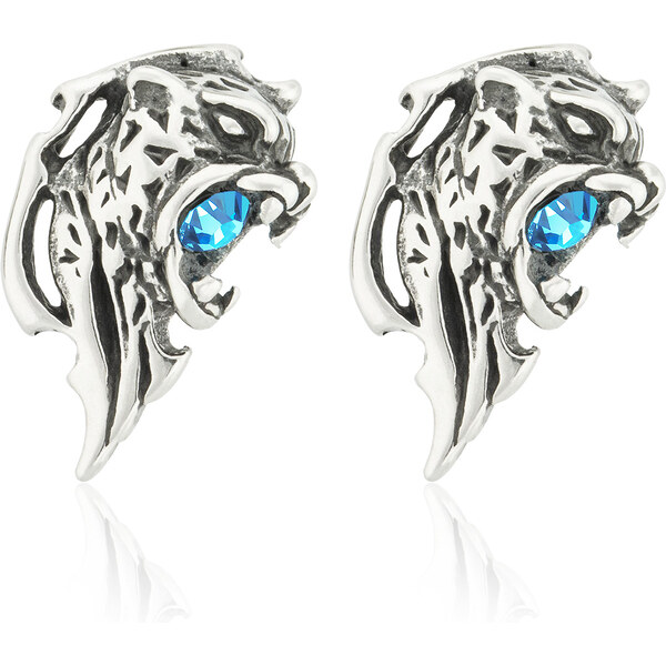 Sams Artisans Náušnice Blue Leopard Mouth chirurgická oceľ INM043 31623568