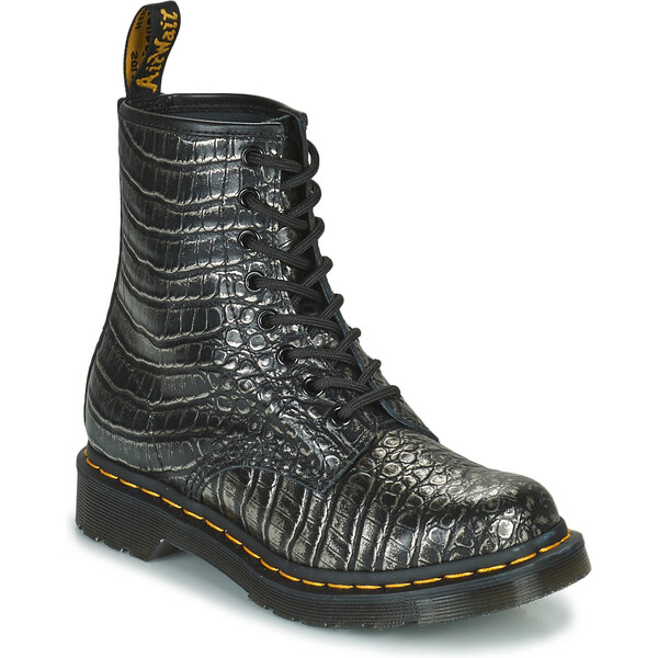Dr. Martens Polokozačky 1460 Gunmetal Wild Croc Emboss Dr. Martens 62491177