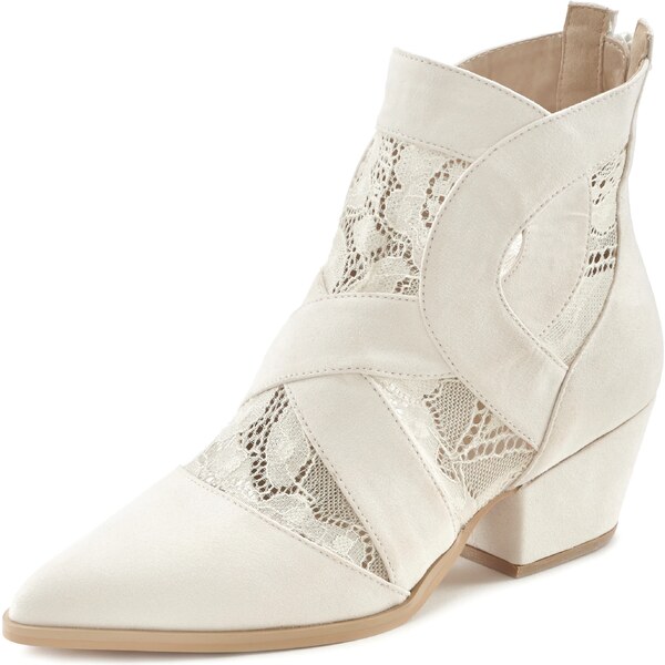 LASCANA Členkové čižmy krémová 54229127