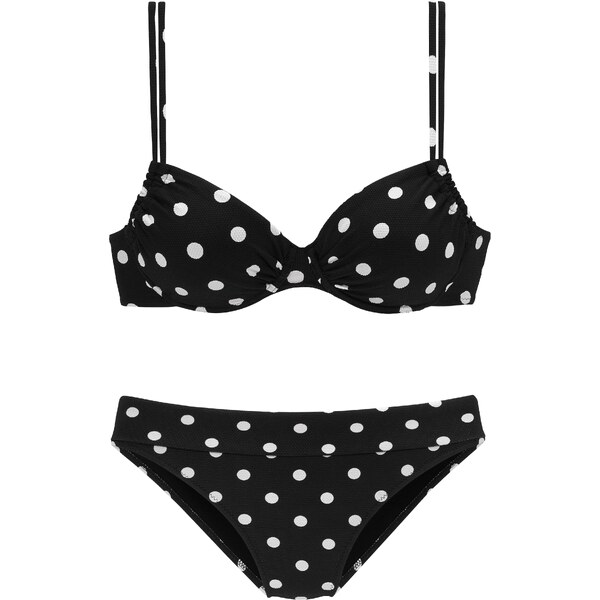 LASCANA Bikiny čierna / biela 54230156