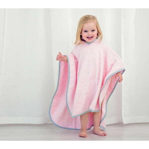 Lullalove Detské pončo s kapucňou ružové 56922057