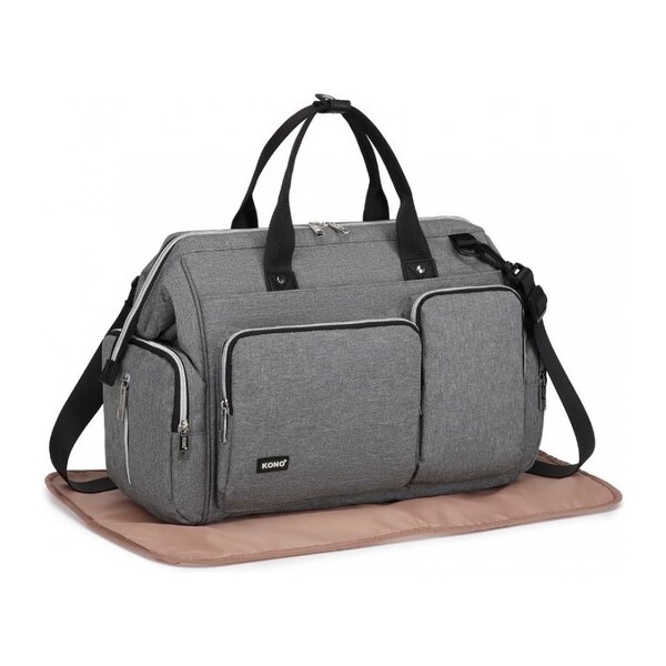 KONO MAMA taška - na cesty s bábätkom šedá 32191246