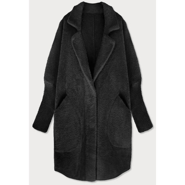 MADE IN ITALY Čierna vlnená pokrývka z alpaky (7108) 66087256