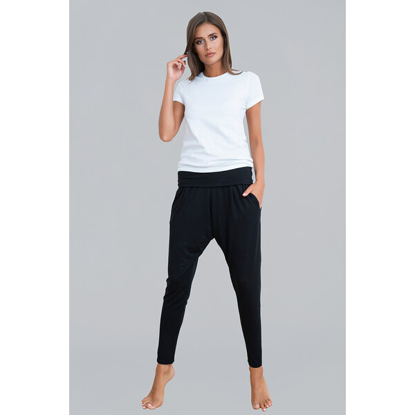 Italian Fashion Dámske voľné tepláky Grey Baggy čierne, Farba čierna 31736162