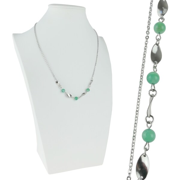 CITY STORM Dámska retiazka z chirurgickej ocele s polodrahokamom Achát 66888700