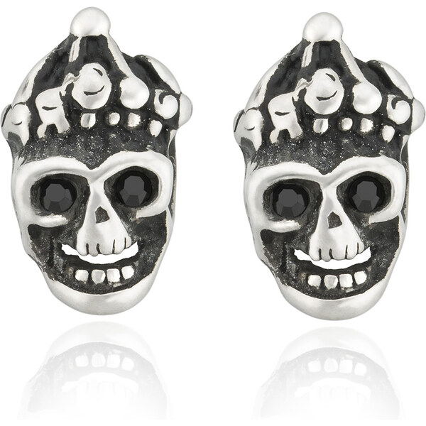 Sams Artisans Náušnice King Ghost Skull chirurgická oceľ INM047 31761361