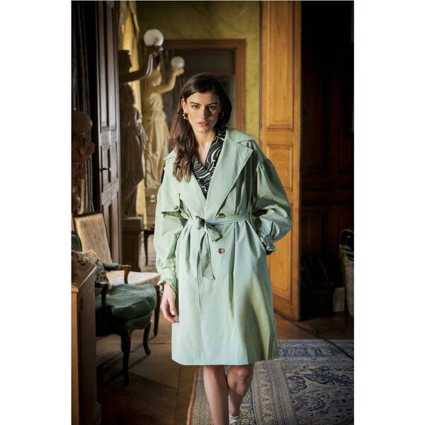 CHERRY PARIS Zelený trenčkot Penny 31778771