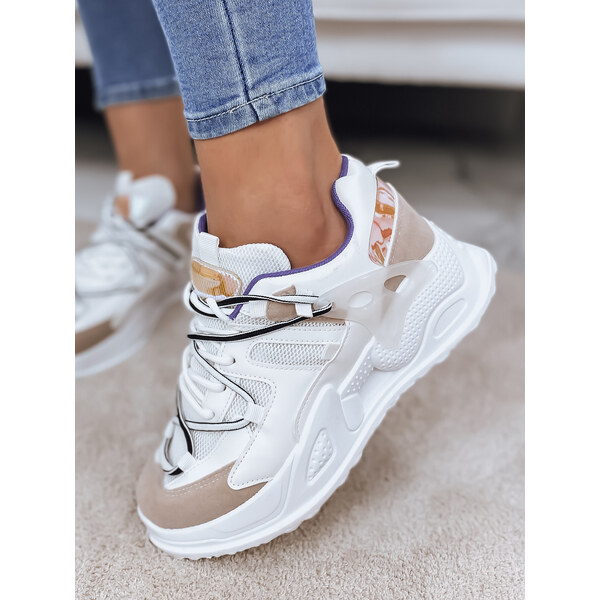 BASIC Biele jarné sneakersy LESI ZY0117 31895372