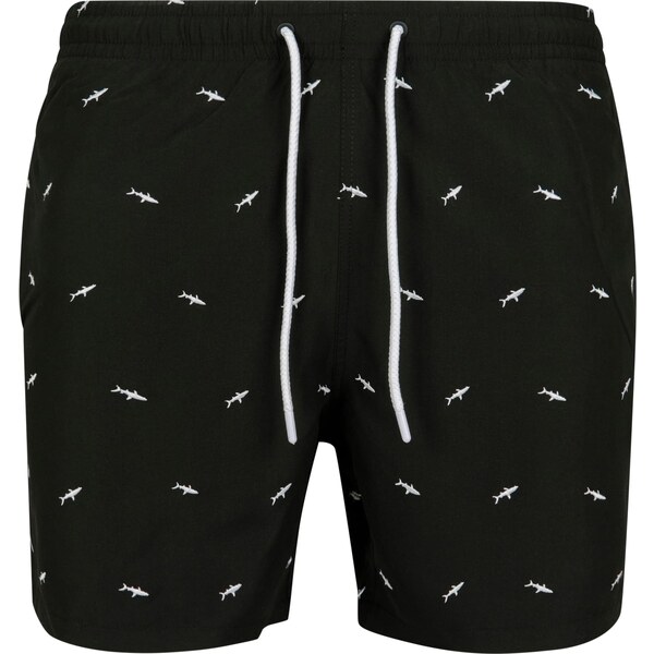 Urban Classics Mens swimwear with embroidery shark/black/white 51264648