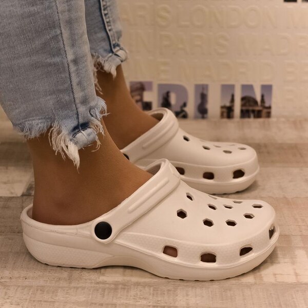 JOHN-C Biele crocsy UNISEX 31812743