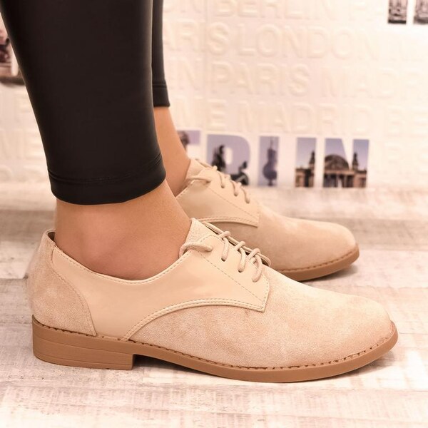 SS Dámske béžové poltopánky GIANNI 31902156