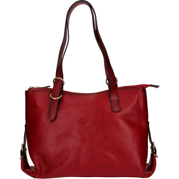 Elegantná dámska kožená kabelka Katana Ligena - červená 65912359