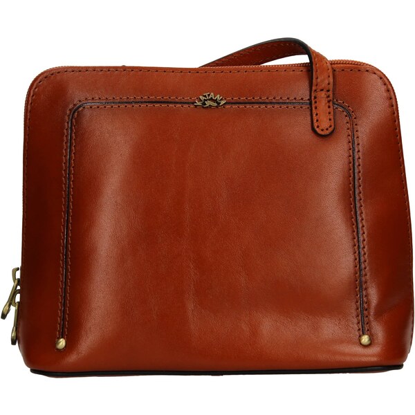 Kožená dámska crosbody kabelka Katana Frenita - koňak 48225873