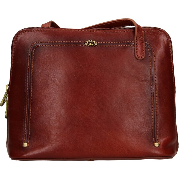 Kožená dámska crosbody kabelka Katana Frenita - hnedá 48225875