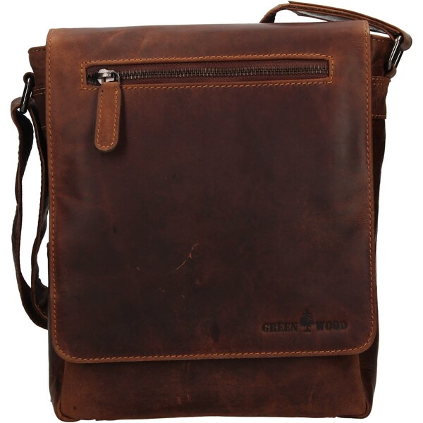 Pánska kožená taška cez rameno Greenwood Matthew - koňak 31846936