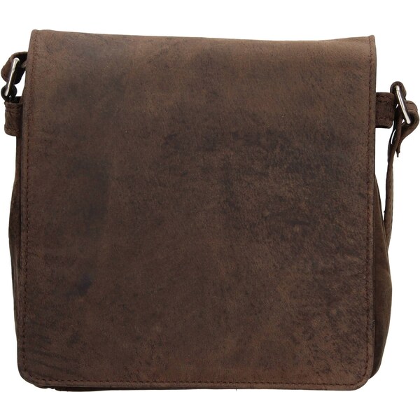 Pánska kožená taška cez rameno Greenwood Callum - tmavo hnedá 31846938