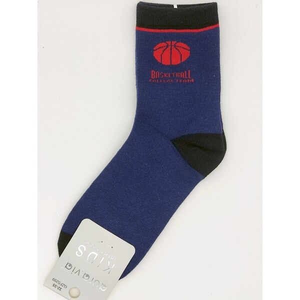 Detské obrázkové ponožky Aura.Via Basketbal (85% bavlna) tmavo modrá 46771440