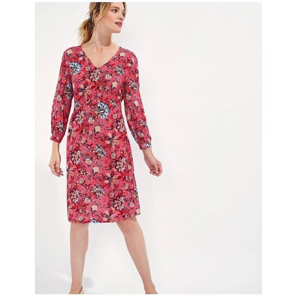 La Fiancee Červené kvetinové midi šary MELATI 31866199