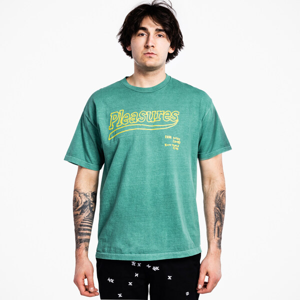 Pleasures Dub Pigment DYE T-Shirt Green - Pánske - Tričko Pleasures - 66355724