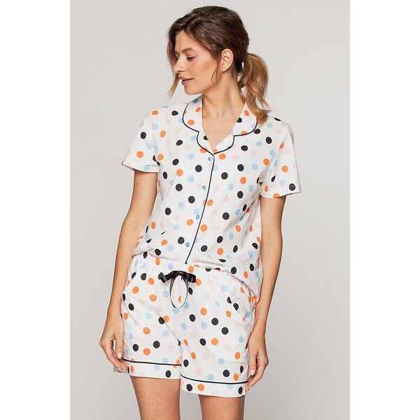 Cana Luxusné dámske pyžamo Dominika farebné bodky 31880079