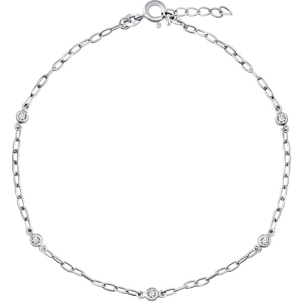 Silvego Strieborná retiazka na nohu Mary s Brilliance Zirconia 66588730