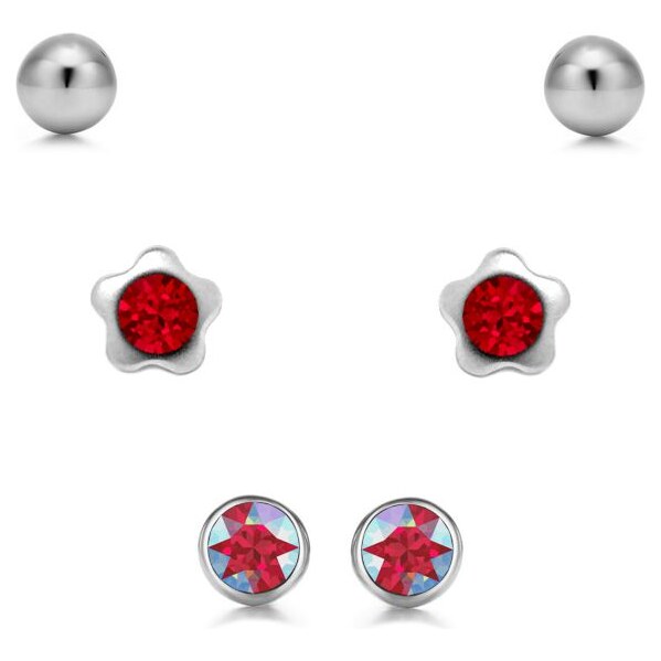 SWAROVSKI Elements Swarovski e. set troch párov náušníc Spring equinox 31909151