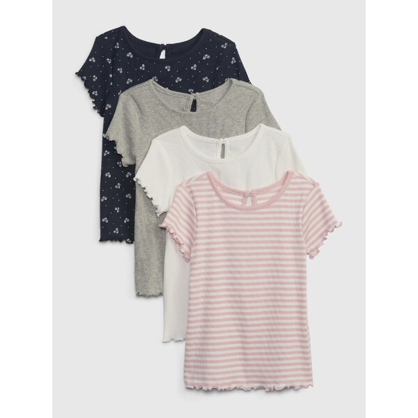 GAP Farebné dievčenské tričká rebrované, 4 ks 50538823