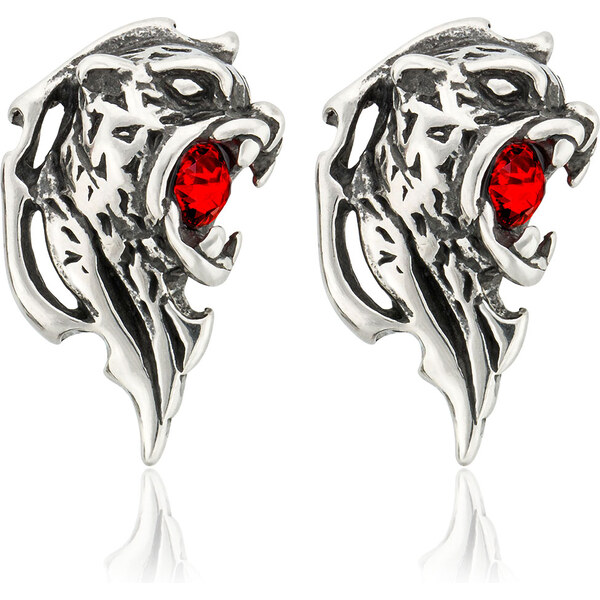 Sams Artisans Náušnice Red Leopard Mouth chirurgická oceľ INM053 31972743