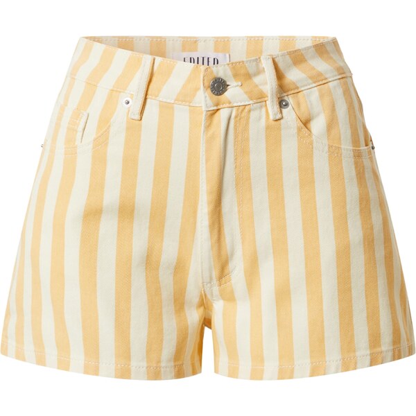 EDITED Džínsy Jen oranžová / prírodná biela 31994920