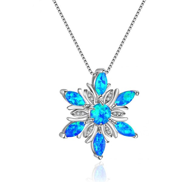 Olivie Strieborný náhrdelník SNEHOVÁ VLOČKA 5888 32032891