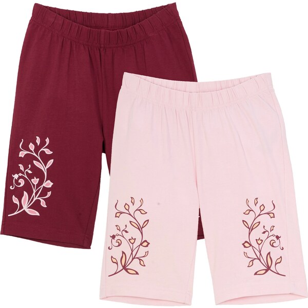 bonprix Cyklistické šortky s bio bavlnou (2 ks), farba ružová 45247103